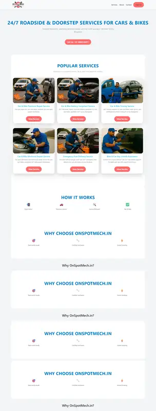 OnSpot Mech Website